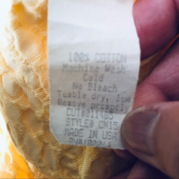 Produce Company 💯 Cotton Lightweight Jacket Top Size M Pastel Gold Yellow - Picture 10 of 10